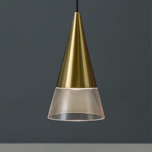 Ideal lux cono sp1 lampada a sospensione moderna ottone per comodino camera da letto