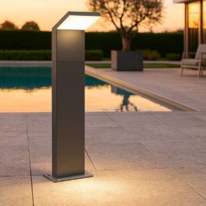 Ideal lux style pt h050 led 8,5w 4000k lampioncino da giardino grigio moderno