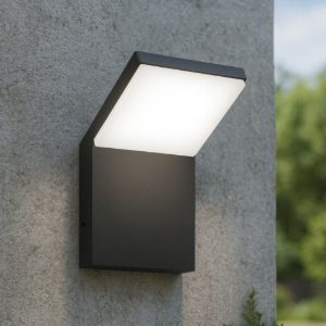 Ideal lux style ap led 8,5w 3000k applique nera da esterno design