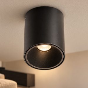 Ideal lux nitro faretto da soffitto cilindrico led 25w 3000k per ingresso nero