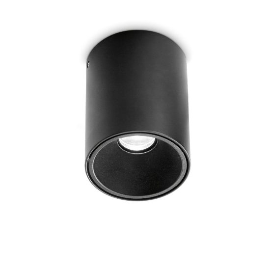 Ideal lux nitro faretto da soffitto cilindrico led 25w 3000k per ingresso nero