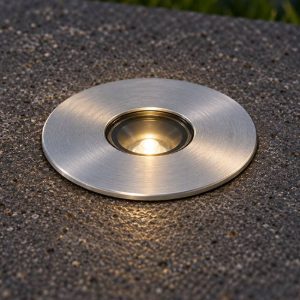 Ideal lux rocket faretto da incasso da esterno pavimento led 2,5w 3000k 4cm rotondo acciaio