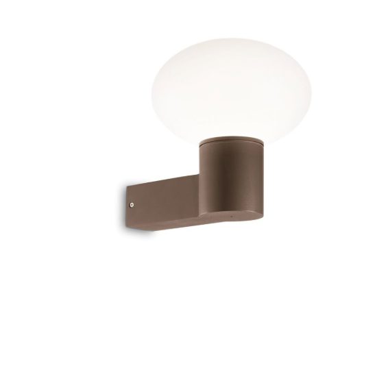 Ideal lux clio map1 applique da esterno e27 moderna caffè ip44