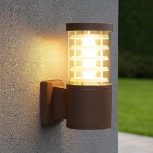 Tronco ap1 ideal lux applique da esterno marrone ip44 e27