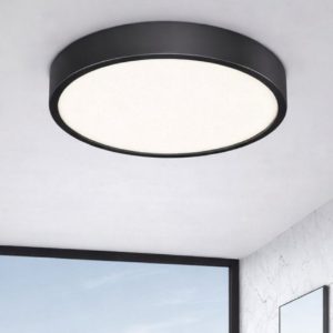 Ideal lux ray pl d60 plafoniera da bagno led 44w 4000k nera ip44