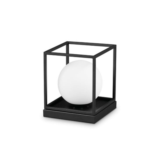Ideal lux lingotto tl1 big abat-jour da comodino e14 22cm per camera da letto moderna nera
