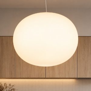 Cotton sp1 d40 ideal lux lampadario da cucina ovale bianco