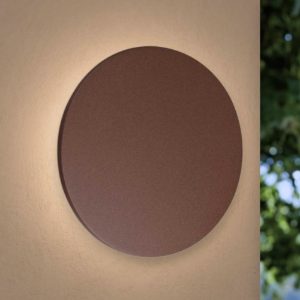 Applique da esterno led 12w 3000k marrone punto ap d24 ideal lux