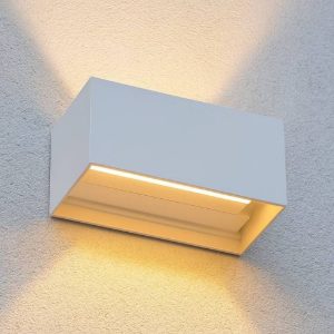 Atom ap d20 ideal lux applique da esterno doppio fascio di luce led 25w 3000k bianca