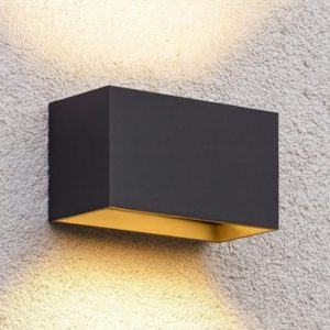 Applique per esterno da balcone atom ap d20 ideal lux nera led 25w 3000k ip54