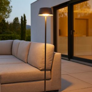 Pure pt ideal lux piantana per esterno nera portatile led 1.5w 3000k