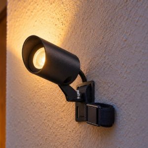 Ideal lux koala faretto da esterno giardino orientabile led 3w 3000k con cinghia moderno nero ip65