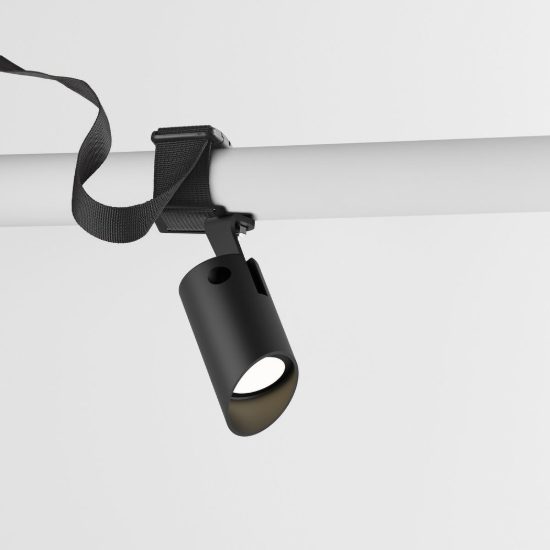 Ideal lux koala faretto da esterno giardino orientabile led 3w 3000k con cinghia moderno nero ip65