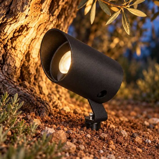 Ideal lux koala faretto da esterno prato orientabile led 7w 3000k 4,9cm moderno nero