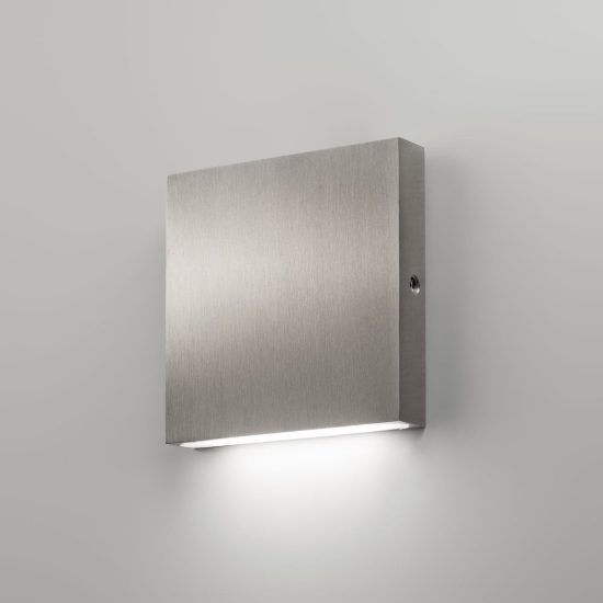 Ideal lux post-it applique da esterno quadrata led 3w 3000k 8cm moderna acciaio