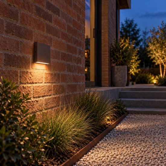 Ideal lux post-it applique da esterno quadrata led 3w 3000k 8cm moderna caffè