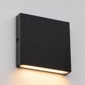 Ideal lux post-it applique da esterno quadrata led 3w 3000k 8cm moderna nera