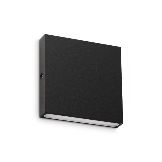 Ideal lux post-it applique da esterno quadrata led 3w 3000k 8cm moderna nera