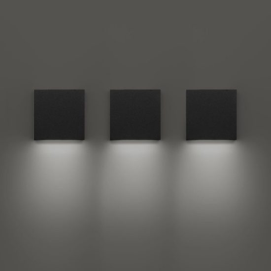 Ideal lux post-it applique da esterno quadrata led 3w 3000k 8cm moderna nera