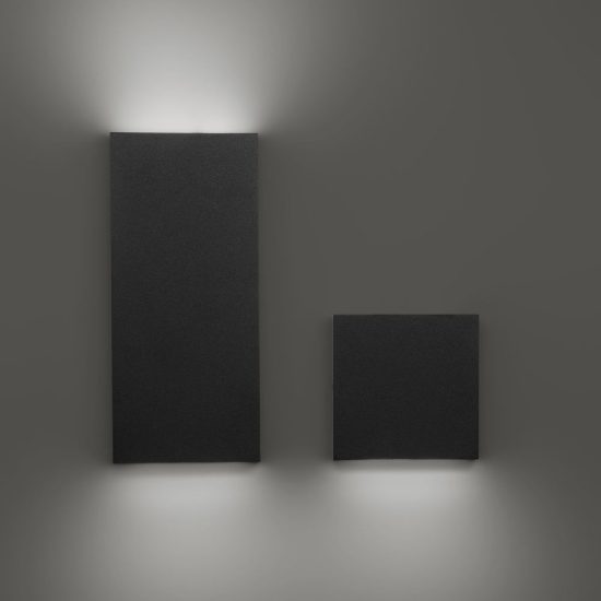 Ideal lux post-it applique da esterno quadrata led 3w 3000k 8cm moderna nera
