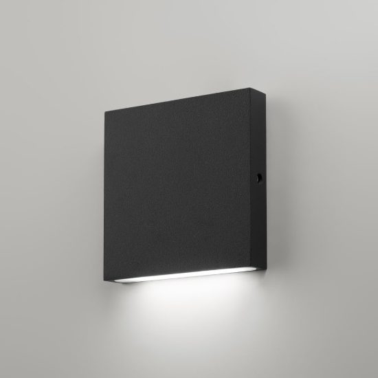 Ideal lux post-it applique da esterno quadrata led 3w 3000k 8cm moderna nera