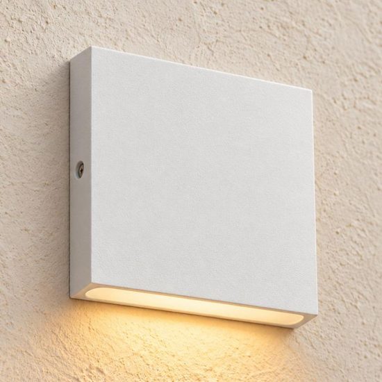 Ideal lux post-it applique da esterno quadrata led 3w 3000k 8cm moderna bianca