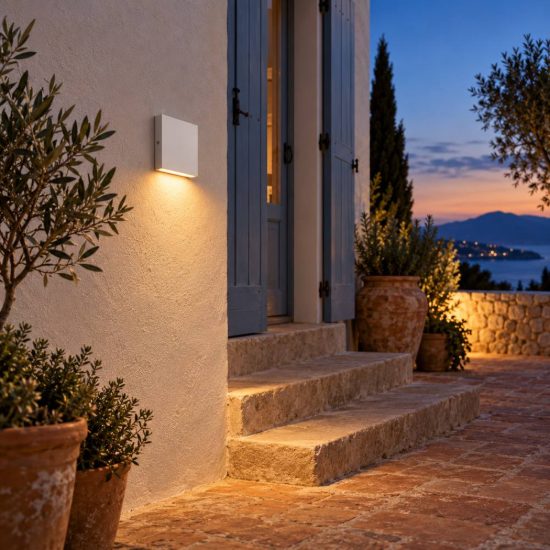 Ideal lux post-it applique da esterno quadrata led 3w 3000k 8cm moderna bianca