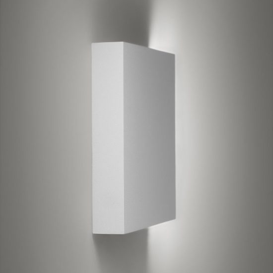 Ideal lux post-it applique da esterno quadrata led 3w 3000k 8cm moderna bianca