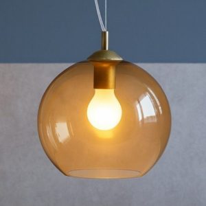 Nemo sp1 d20 ideal lux lampada a sospensione vetro sfera ambra