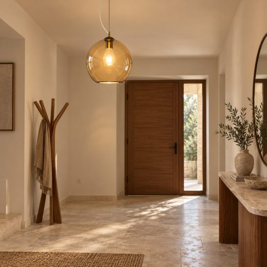 Ideal lux nemo lampada a sospensione con sfera in vetro e27 40cm per ingresso moderna ambra