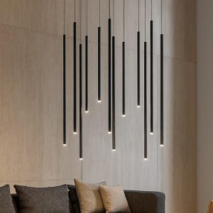 Ideal lux filo sp12 lampadario moderno pendenti led 19w 2700k nero