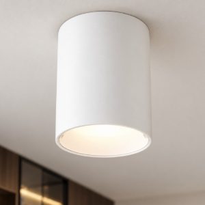 Ideal lux nitro faretto da soffitto cilindrico led 10w 2700k per corridoio bianco