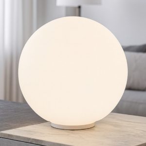 Mapa tl1 d40  lampada da tavolo moderna sfera in vetro bianco