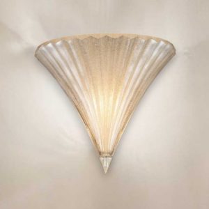 Santa ap1 small applique di vetro decorato oro ideal lux