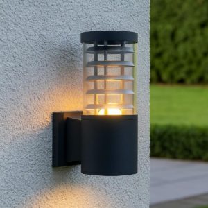 Tronco ap1 ideal lux applique da esterno antracite vetro pirex ip44
