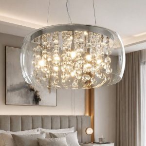 Audi80 sp8 ideal lux lampadario classico per salotto vetro trasparente