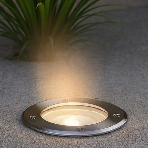 Park pt round ideal lux faretto segnapasso da esterno calpestabile incasso ip65