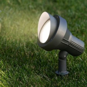 Ideal lux terra pr1 big faretto da terra con picchetto per giardino ip65 antracite