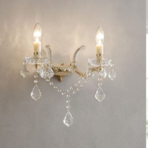 Florian ap2 ideal lux applique cristallo oro 2 luci