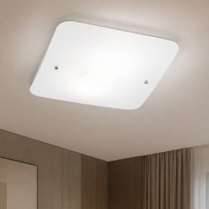 Celine pl4 plafoniera per camera da letto quadrata ideal lux luminosa quadrata 49cm