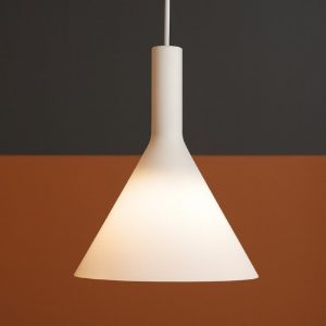 Cocktail sp1 small ideal lux lampada a sospensione per isola vetro bianco forma cono