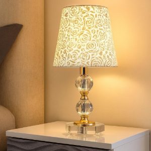 Ideal lux queen tl1 small abat-jour da comodino di cristallo classica