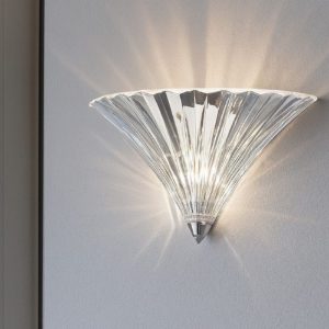 Santa ap1 big ideal lux applique di vetro trasparente per salone stile