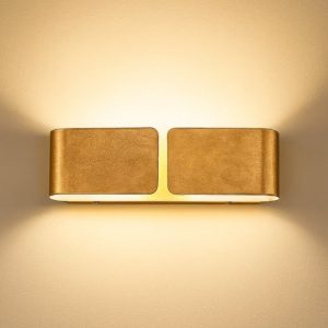 Clip ap2 applique per interno foglia oro design moderno ideal lux