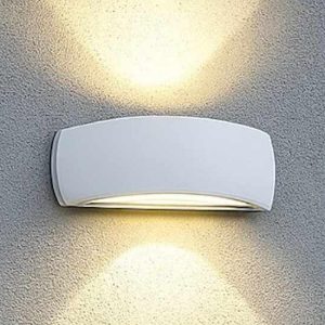 Giove ap1 ideal lux applique curvo per esterni ip54 bianco luce sopra sotto