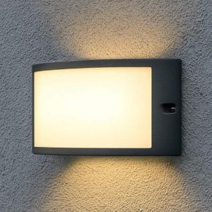 Rex-1 ap1 applique da esterno curvo ip54 antracite ideal lux