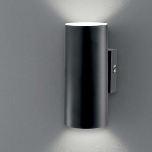 Look ap2 applique da parete per interni cilindro nero 2 luci ideal lux