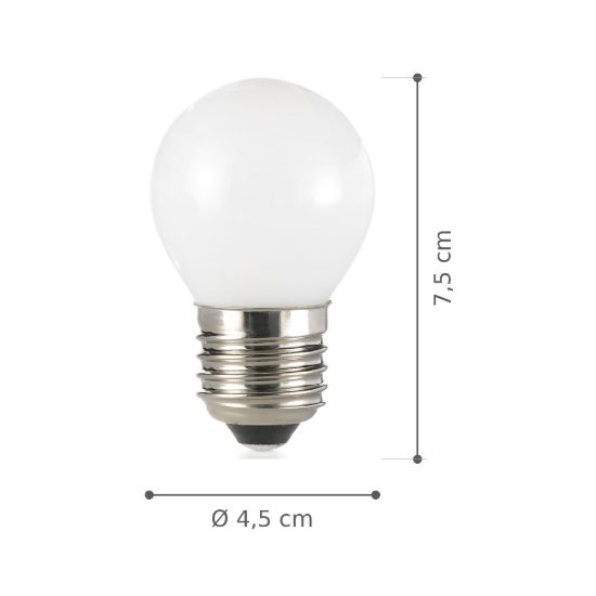 Ideal lux lampadina led e27 a sfera 4w 3000k bianca confezione 10 pezzi