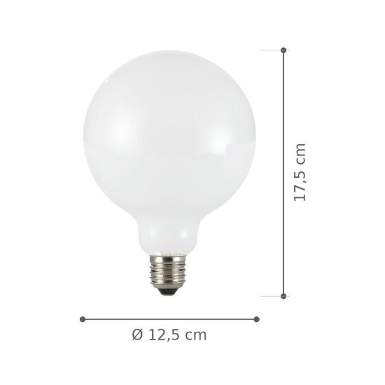 Ideal lux lampadina led e27 a globo 12,5cm 8w 3000k bianca confezione 10 pezzi