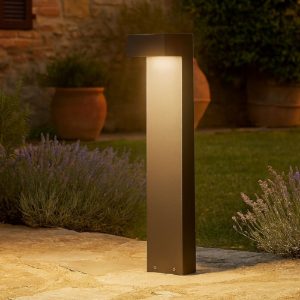 Sirio pt2 lampione da esterno giardino per vialetto nero ideal lux
